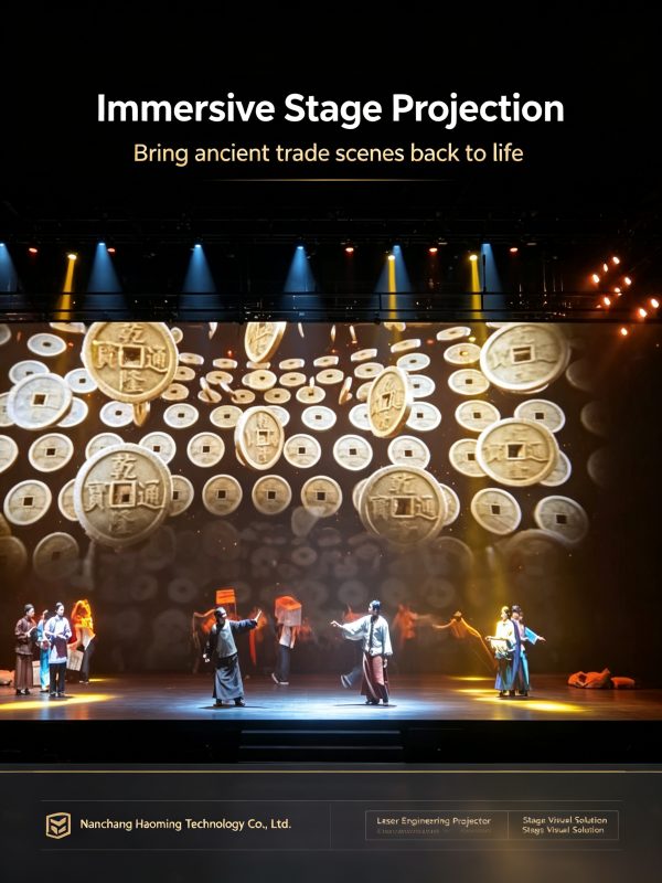 Stage holographic screen projection project case | 40000 lumens projector, still presenting excellent effects in bright environments